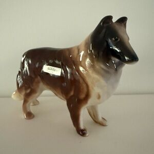 Brown  Dog Figurine Laddie Ceramic Dog 4.75 Inch Tall